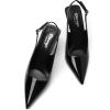 imageRIBONGZ Sexy Slingback Pumps Elegant Dressy Heels for Women Closed Toe Pointy High Heels Wedding Bride Prom Party Evening ShoesBlack