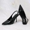 imageRIBONGZ Sexy Slingback Pumps Elegant Dressy Heels for Women Closed Toe Pointy High Heels Wedding Bride Prom Party Evening ShoesBlack
