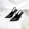 imageRIBONGZ Sexy Slingback Pumps Elegant Dressy Heels for Women Closed Toe Pointy High Heels Wedding Bride Prom Party Evening ShoesBlack Pu