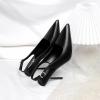 imageRIBONGZ Sexy Slingback Pumps Elegant Dressy Heels for Women Closed Toe Pointy High Heels Wedding Bride Prom Party Evening ShoesBlack Pu