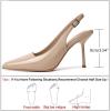 imageRIBONGZ Sexy Slingback Pumps Elegant Dressy Heels for Women Closed Toe Pointy High Heels Wedding Bride Prom Party Evening ShoesNude