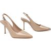 imageRIBONGZ Sexy Slingback Pumps Elegant Dressy Heels for Women Closed Toe Pointy High Heels Wedding Bride Prom Party Evening ShoesNude