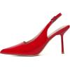 imageRIBONGZ Sexy Slingback Pumps Elegant Dressy Heels for Women Closed Toe Pointy High Heels Wedding Bride Prom Party Evening ShoesRed