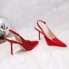 imageRIBONGZ Sexy Slingback Pumps Elegant Dressy Heels for Women Closed Toe Pointy High Heels Wedding Bride Prom Party Evening ShoesRed