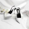 imageRIBONGZ Sexy Slingback Pumps Elegant Dressy Heels for Women Closed Toe Pointy High Heels Wedding Bride Prom Party Evening ShoesWhite
