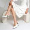 imageRIBONGZ Sexy Slingback Pumps Elegant Dressy Heels for Women Closed Toe Pointy High Heels Wedding Bride Prom Party Evening ShoesWhite