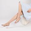 imageRIBONGZ Womens Sandals Dressy Gold Strappy Square Open Toe Chunky Heels Ankle Strap Kitten Sexy High Heels Prom Wedding Party Evening Summer Bridal ShoesSilverrhinestone