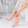 imageRIBONGZ Womens Strappy Heels Square Open Toe High Heels for Women Ankle Strap Chunky Heeled Sandals Wedding Bridal Shoes Comfort High Heel Sandals Dress Party ShoesWhite