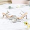 imageRIBONGZ Womens Wedding Shoes Glitter Sparkly Pointed Toe Strappy High Heels Sexy Ankle Strap Pumps Bridal Party Work Dress ShoesXmwwhite