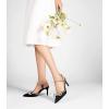 imageRIBONGZ Womens Wedding Shoes Glitter Sparkly Pointed Toe Strappy High Heels Sexy Ankle Strap Pumps Bridal Party Work Dress ShoesXmwyzblack