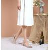 imageRIBONGZ Womens Wedding Shoes Glitter Sparkly Pointed Toe Strappy High Heels Sexy Ankle Strap Pumps Bridal Party Work Dress ShoesXmwyzgold