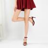 imageRIBONGZ Comfortable Kitten Heels Sexy Lace Up Heeled Sandals for Women Pointed Toe Strappy Heels Vacation Sandals Wedding Bride Party Prom Dress ShoesBurgundy