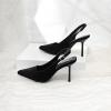 imageRIBONGZ Sexy Slingback Pumps Elegant Dressy Heels for Women Closed Toe Pointy High Heels Wedding Bride Prom Party Evening ShoesBlack Suede