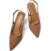 imageRIBONGZ Sexy Slingback Pumps Elegant Dressy Heels for Women Closed Toe Pointy High Heels Wedding Bride Prom Party Evening ShoesBrown Mesh
