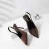 imageRIBONGZ Sexy Slingback Pumps Elegant Dressy Heels for Women Closed Toe Pointy High Heels Wedding Bride Prom Party Evening ShoesDark Brown