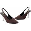 imageRIBONGZ Sexy Slingback Pumps Elegant Dressy Heels for Women Closed Toe Pointy High Heels Wedding Bride Prom Party Evening ShoesDark Brown