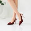imageRIBONGZ Sexy Slingback Pumps Elegant Dressy Heels for Women Closed Toe Pointy High Heels Wedding Bride Prom Party Evening ShoesDarkred Suede