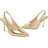 imageRIBONGZ Sexy Slingback Pumps Elegant Dressy Heels for Women Closed Toe Pointy High Heels Wedding Bride Prom Party Evening ShoesGold Scratch
