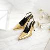 imageRIBONGZ Sexy Slingback Pumps Elegant Dressy Heels for Women Closed Toe Pointy High Heels Wedding Bride Prom Party Evening ShoesGold Stone