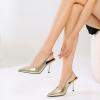 imageRIBONGZ Sexy Slingback Pumps Elegant Dressy Heels for Women Closed Toe Pointy High Heels Wedding Bride Prom Party Evening ShoesGoldpu