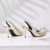 imageRIBONGZ Sexy Slingback Pumps Elegant Dressy Heels for Women Closed Toe Pointy High Heels Wedding Bride Prom Party Evening ShoesGoldpu