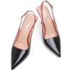 imageRIBONGZ Sexy Slingback Pumps Elegant Dressy Heels for Women Closed Toe Pointy High Heels Wedding Bride Prom Party Evening ShoesGradient Black Red