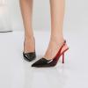 imageRIBONGZ Sexy Slingback Pumps Elegant Dressy Heels for Women Closed Toe Pointy High Heels Wedding Bride Prom Party Evening ShoesGradient Black Red