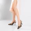 imageRIBONGZ Sexy Slingback Pumps Elegant Dressy Heels for Women Closed Toe Pointy High Heels Wedding Bride Prom Party Evening ShoesLeopard Patent