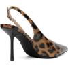 imageRIBONGZ Sexy Slingback Pumps Elegant Dressy Heels for Women Closed Toe Pointy High Heels Wedding Bride Prom Party Evening ShoesLeopard Patent