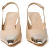 imageRIBONGZ Sexy Slingback Pumps Elegant Dressy Heels for Women Closed Toe Pointy High Heels Wedding Bride Prom Party Evening ShoesNude Sliver