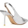 imageRIBONGZ Sexy Slingback Pumps Elegant Dressy Heels for Women Closed Toe Pointy High Heels Wedding Bride Prom Party Evening ShoesSilver Scratch
