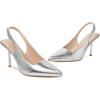 imageRIBONGZ Sexy Slingback Pumps Elegant Dressy Heels for Women Closed Toe Pointy High Heels Wedding Bride Prom Party Evening ShoesSilver Scratch