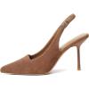 imageRIBONGZ Sexy Slingback Pumps Elegant Dressy Heels for Women Closed Toe Pointy High Heels Wedding Bride Prom Party Evening ShoesTaupe Suede