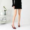 imageRIBONGZ Slingback Heels for Women Closed Pointed Toe Stiletto High Heeled with Buckle Patent Leather Heels Wedding Sexy Pumps Bride Prom Dating Party Working Dress ShoesBurgundybuckle