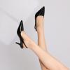 imageRIBONGZ Slingback Heels for Women Kitten Heels Closed Pointed Toe Ankle Strap Low Heeled Sexy Pumps Wedding Bride Guest Party Evening Prom Formal Herls Dressy ShoesBlack Patent