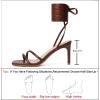 imageRIBONGZ Strappy Heels for Women Square Open Toe Tie Up Sandals Ankle Strap Lace Up Stiletto High Heels Sexy for Wedding Prom Party Comfort Dress ShoesBrown