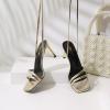 imageRIBONGZ Strappy Heels for Women Square Open Toe Tie Up Sandals Ankle Strap Lace Up Stiletto High Heels Sexy for Wedding Prom Party Comfort Dress ShoesGold Pu