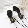 imageRIBONGZ Strappy Heels for Women Square Open Toe Tie Up Sandals Ankle Strap Lace Up Stiletto High Heels Sexy for Wedding Prom Party Comfort Dress ShoesBlack