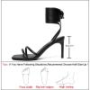 imageRIBONGZ Strappy Heels for Women Square Open Toe Tie Up Sandals Ankle Strap Lace Up Stiletto High Heels Sexy for Wedding Prom Party Comfort Dress ShoesBlack