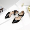 imageRIBONGZ Comfortable Kitten Heels for Women Pointed Closed Toe Ankle Strap Buckle Heels Slip on Low Heel Church Pumps Wedding Bridal Party Dressy ShoesBlack Pu