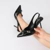 imageRIBONGZ Sexy Slingback Pumps Elegant Dressy Heels for Women Closed Toe Pointy High Heels Wedding Bride Prom Party Evening ShoesBlackbuckle