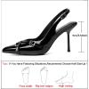 imageRIBONGZ Sexy Slingback Pumps Elegant Dressy Heels for Women Closed Toe Pointy High Heels Wedding Bride Prom Party Evening ShoesBlackbuckle