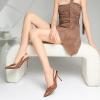 imageRIBONGZ Sexy Slingback Pumps Elegant Dressy Heels for Women Closed Toe Pointy High Heels Wedding Bride Prom Party Evening ShoesBrownbuckle