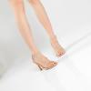 imageRIBONGZ Strappy Stiletto Kitten Heels Ankle Strap Sexy Heeled Sandals for Women Square Open Toe High Heels Wedding Bride Party Prom Dress ShoesNude Patent