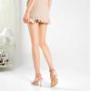 imageRIBONGZ Strappy Stiletto Kitten Heels Ankle Strap Sexy Heeled Sandals for Women Square Open Toe High Heels Wedding Bride Party Prom Dress ShoesNude Patent