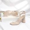 imageRIBONGZ Block Heels Prom Heeled Sandals for Women Chunky Square Open Toe Strappy High Heels Ankle Strap Wedding Bridal Shoes High Heel Sandals for Party DressClear