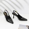 imageRIBONGZ Slingback Heels for Women Closed Pointed Toe Stiletto High Heels Dress Sexy Pumps Heeled Wedding Bride Prom Party Evening Dressy ShoesBlack Patent 02