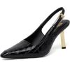 imageRIBONGZ Slingback Heels for Women Closed Pointed Toe Stiletto High Heels Dress Sexy Pumps Heeled Wedding Bride Prom Party Evening Dressy ShoesBlack Stone
