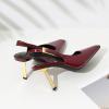 imageRIBONGZ Slingback Heels for Women Closed Pointed Toe Stiletto High Heels Dress Sexy Pumps Heeled Wedding Bride Prom Party Evening Dressy ShoesBurgundy