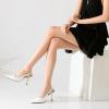 imageRIBONGZ Slingback Heels for Women Closed Pointed Toe Stiletto High Heels Dress Sexy Pumps Heeled Wedding Bride Prom Party Evening Dressy ShoesWhite Patent